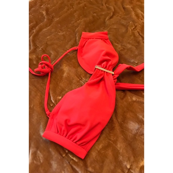 Gap Orange Bandeau/Halter Bikini Top, Size Medium - Picture 15 of 17